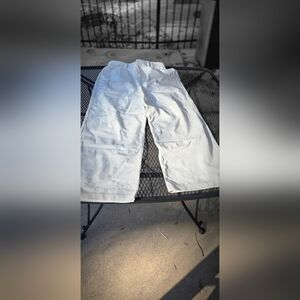 Anthropologie White Boot Cut Pants